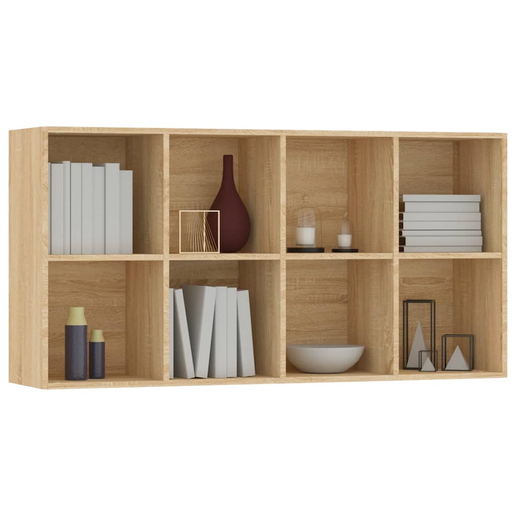 Bücherregal/Sideboard Sonoma-Eiche 66×30×130 cm Holzwerkstoff