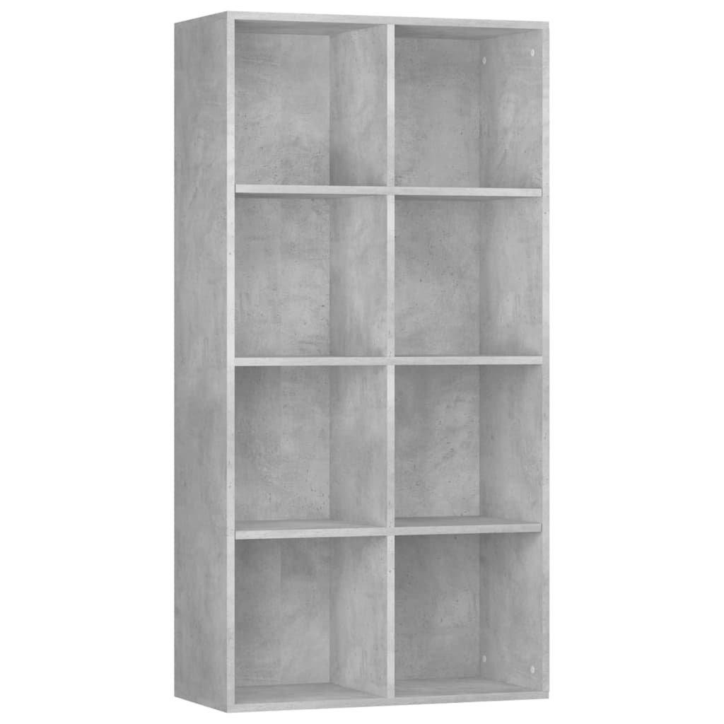 Bookshelf/Sideboard Concrete Grey 66×30×130 cm Wood Material