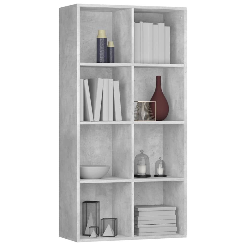 Bookshelf/Sideboard Concrete Grey 66×30×130 cm Wood Material