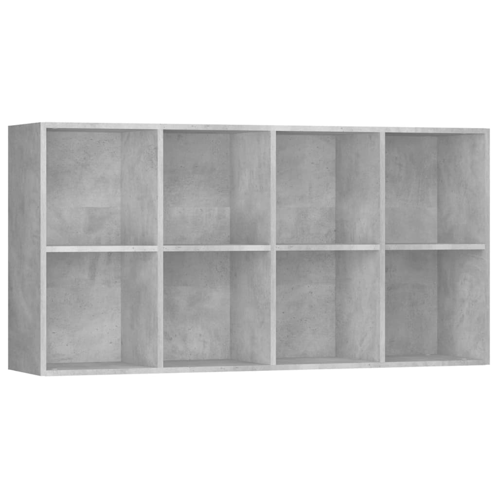 Bookshelf/Sideboard Concrete Grey 66×30×130 cm Wood Material