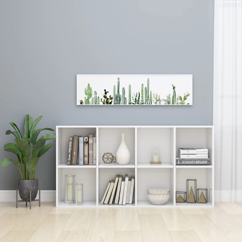 Bookcase/Sideboard High Gloss White 66×30×130 cm Wood Material