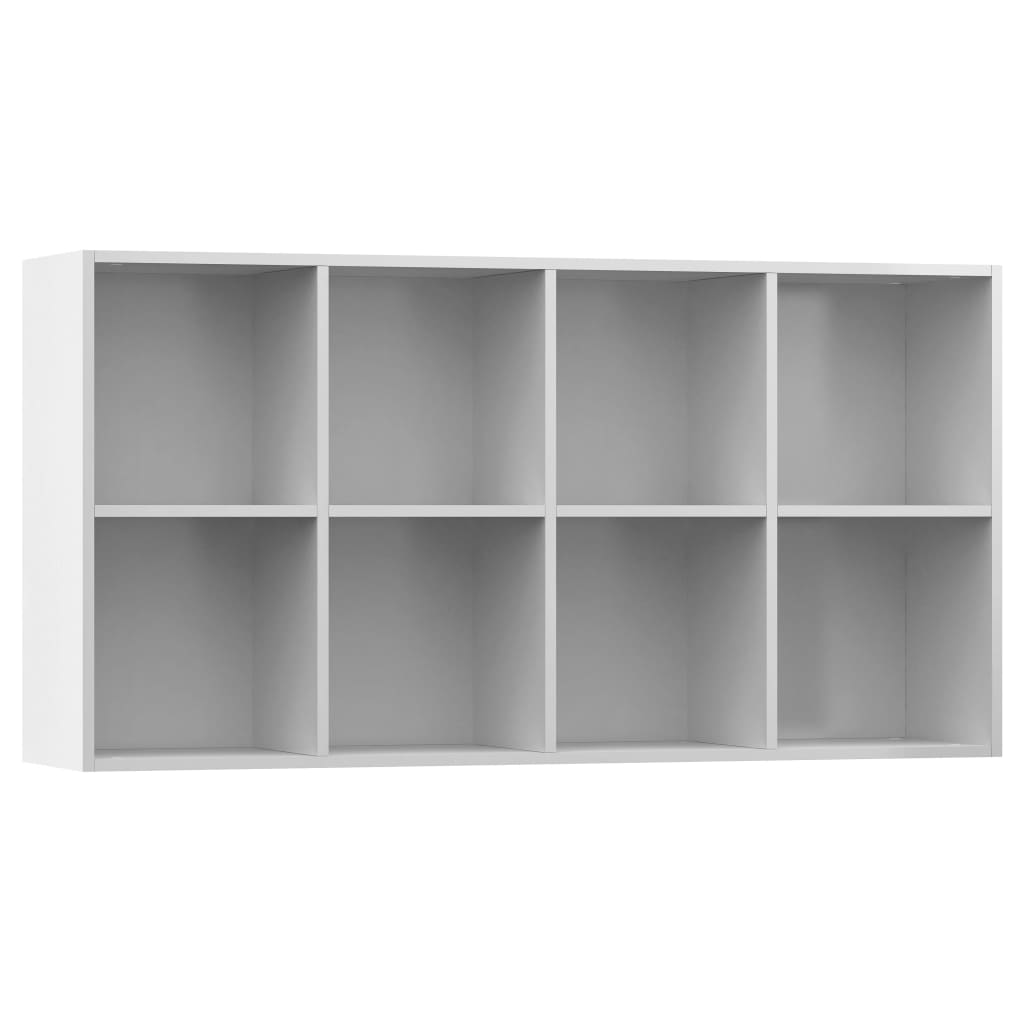 Bookcase/Sideboard High Gloss White 66×30×130 cm Wood Material