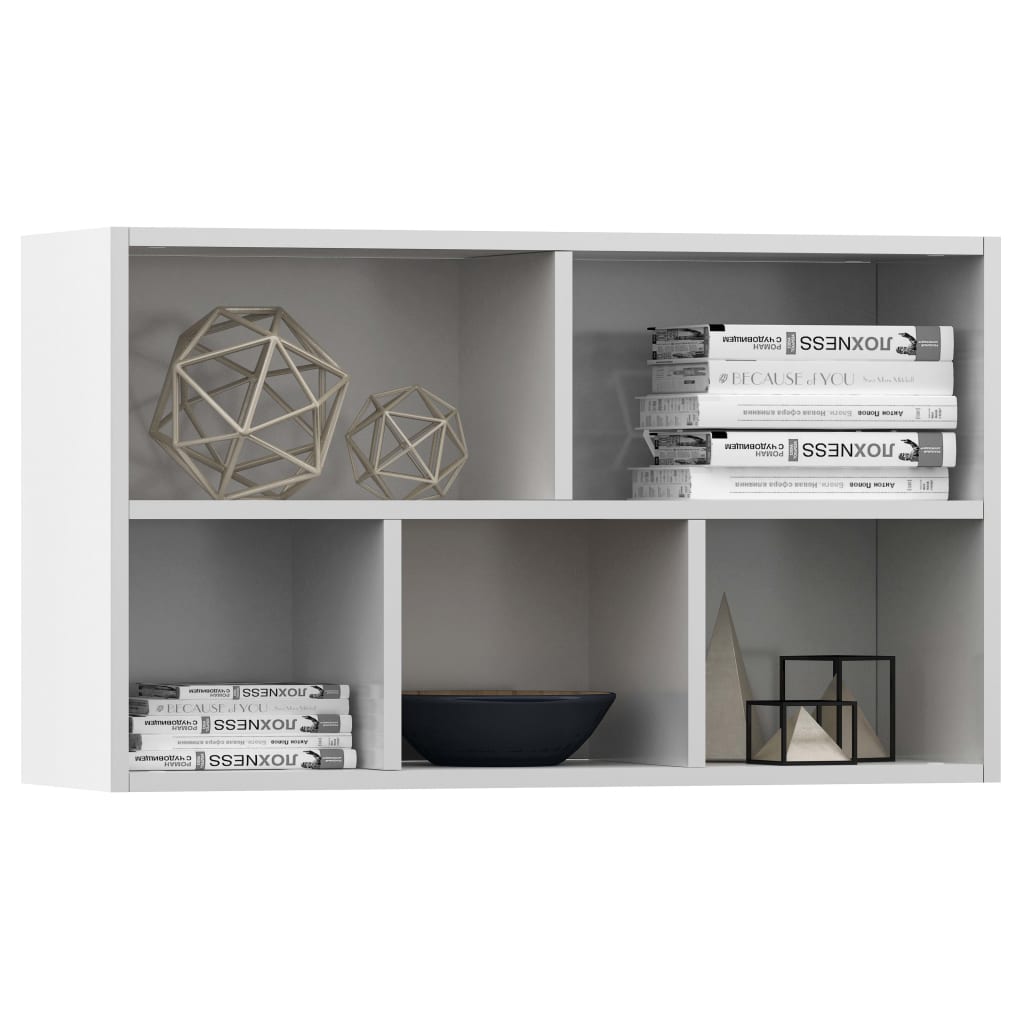 Bookcase/Sideboard White 50x25x80 cm Wood Material