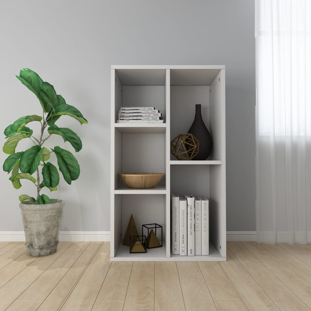 Bookcase/Sideboard White 50x25x80 cm Wood Material