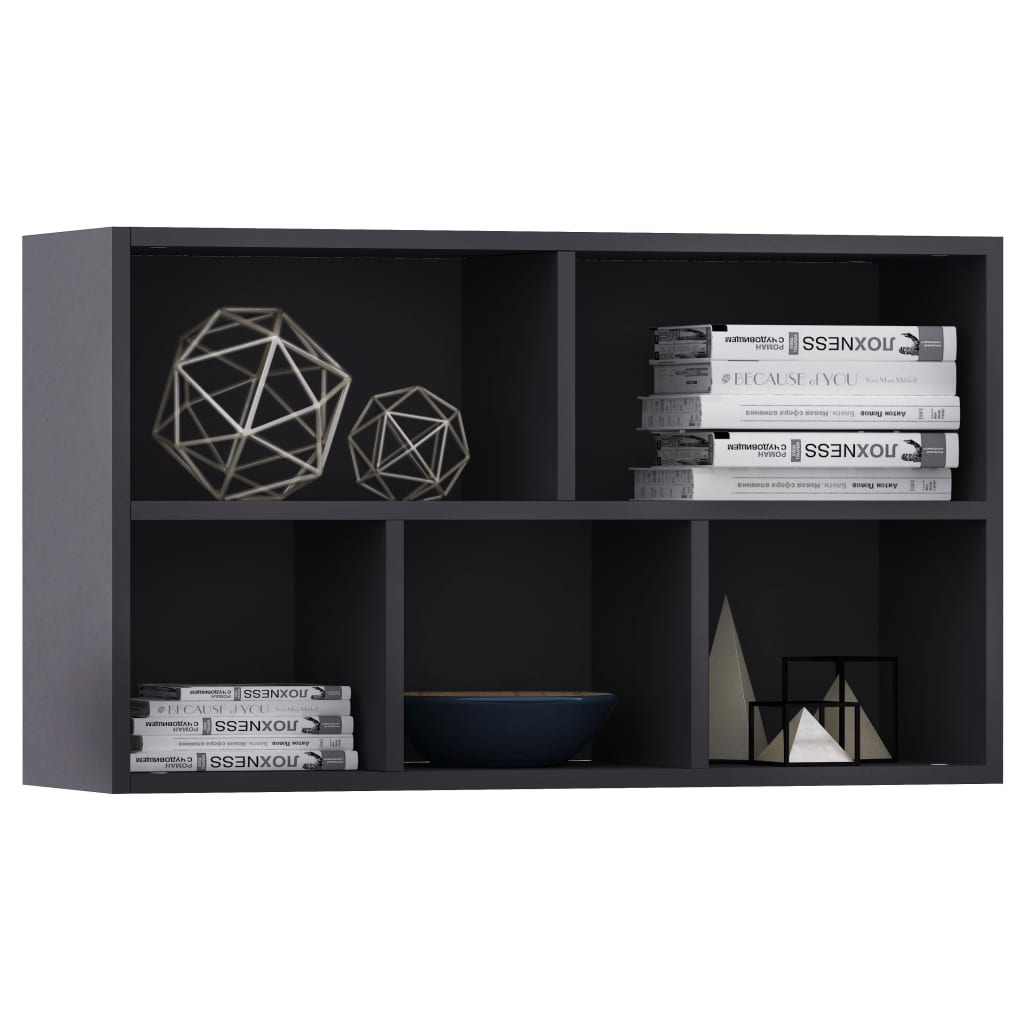 Bookshelf/Sideboard Grey 50x25x80 cm Wood Material