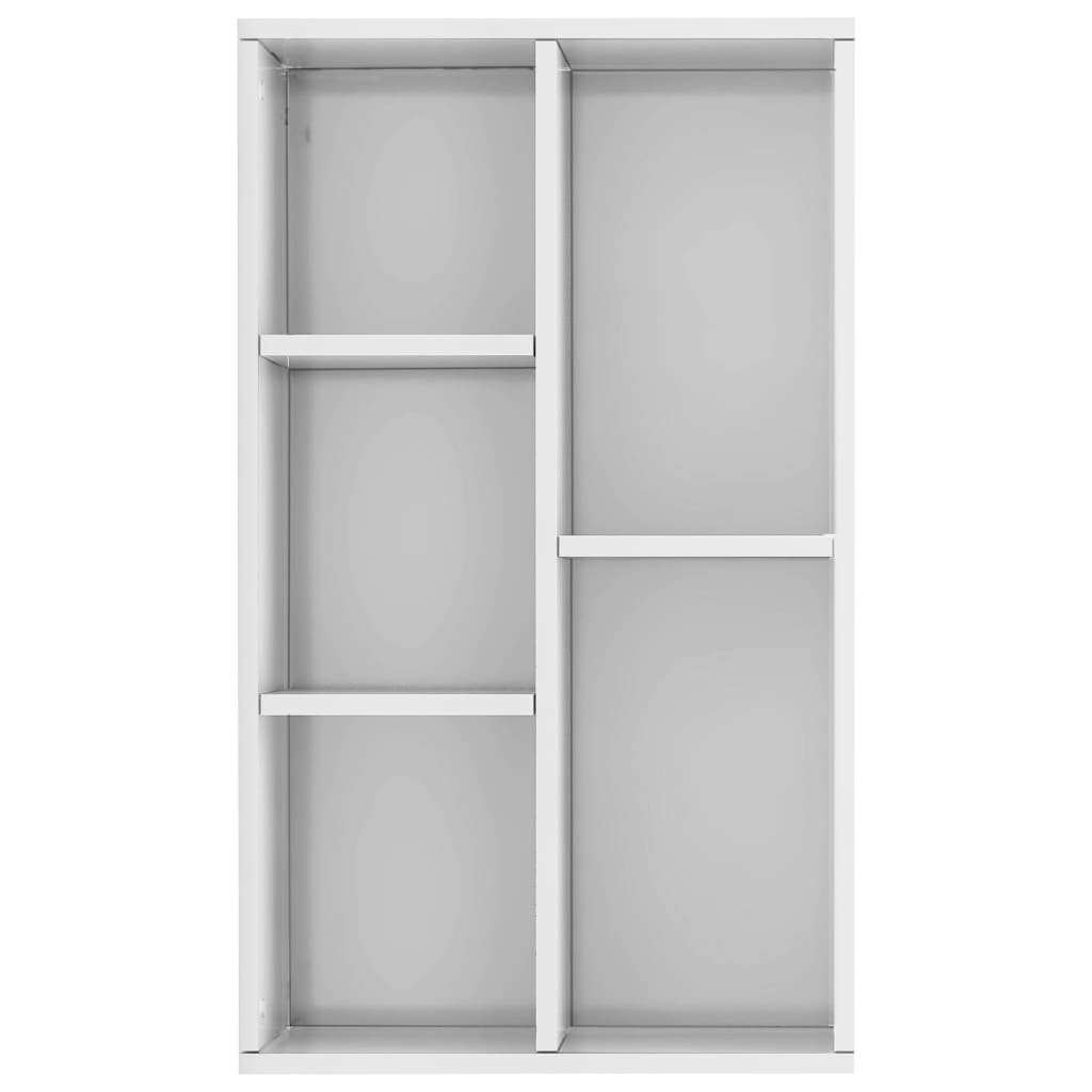 Bookcase/Sideboard High Gloss White 50x25x80 cm Wood Material