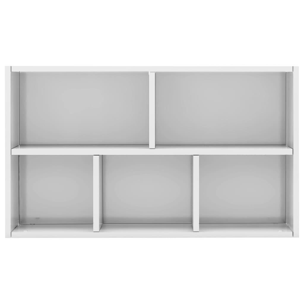 Bookcase/Sideboard High Gloss White 50x25x80 cm Wood Material