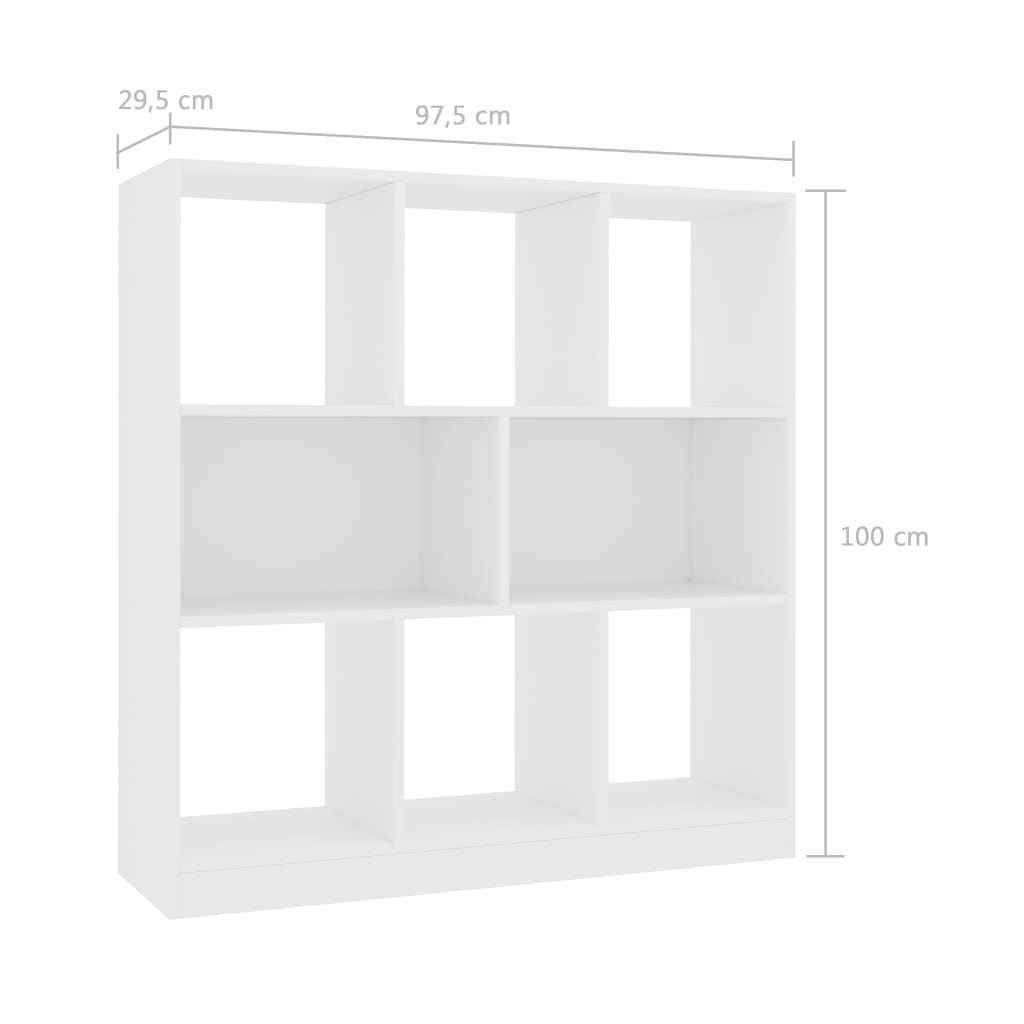 Bücherregal Weiß 97,5×29,5×100 cm Holzwerkstoff