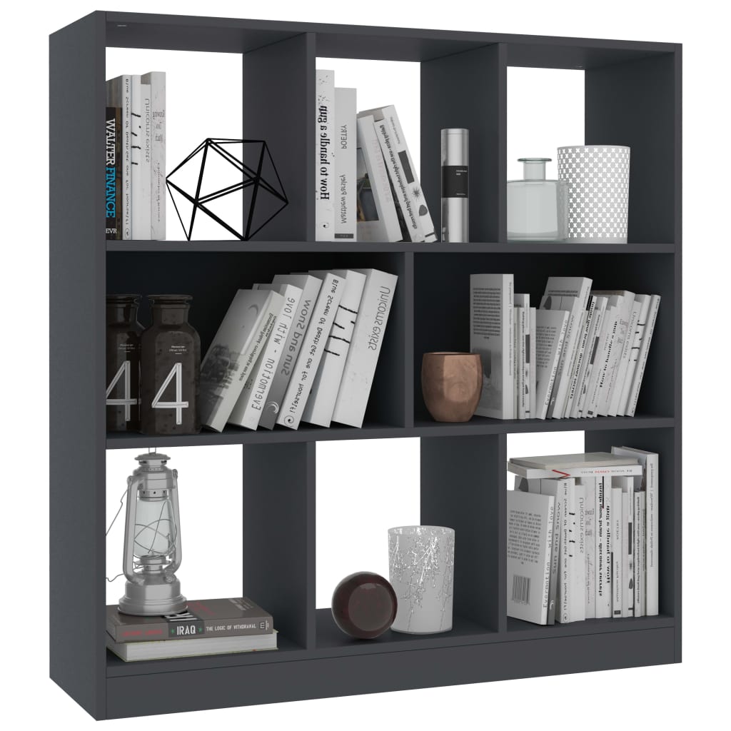 Bookshelf Grey 97.5x29.5x100 cm Wood Material