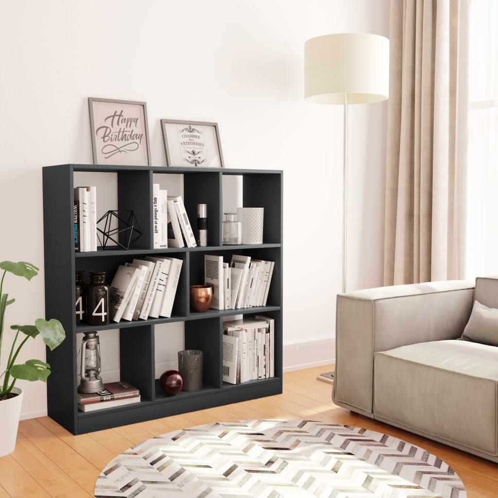 Bookshelf Grey 97.5x29.5x100 cm Wood Material