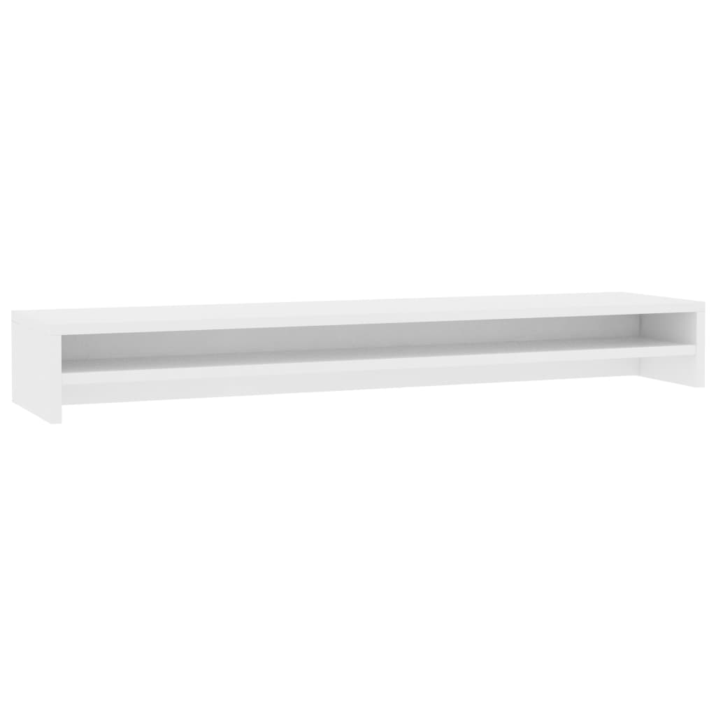 Monitor Stand White 100x24x13 cm Wood Material