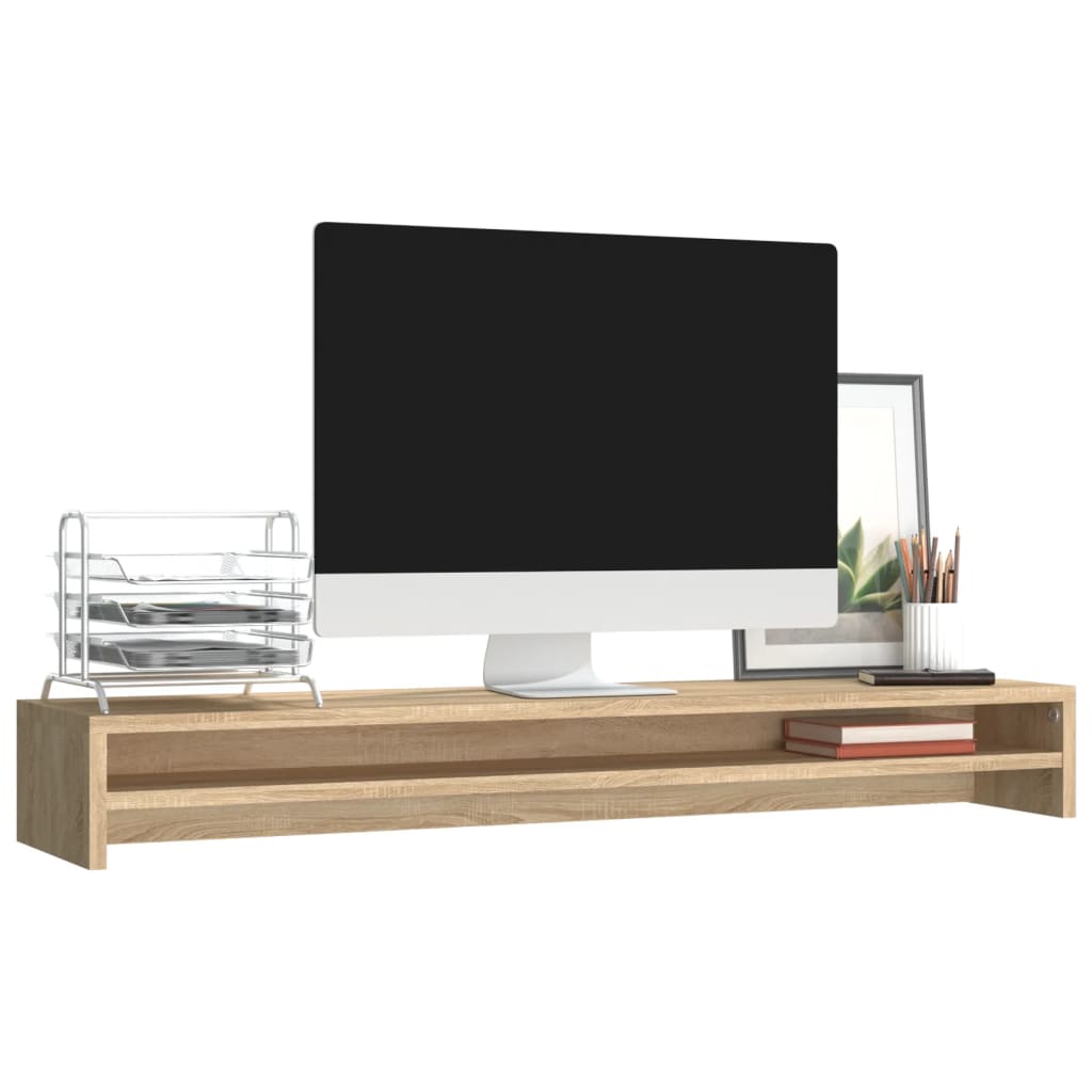 Monitor stand Sonoma oak 100x24x13 cm wood material