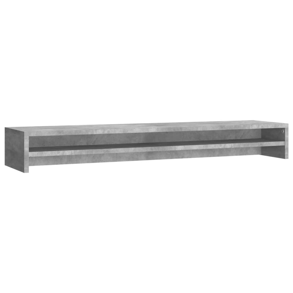 Monitor Stand Concrete Grey 100x24x13 cm Wood Material