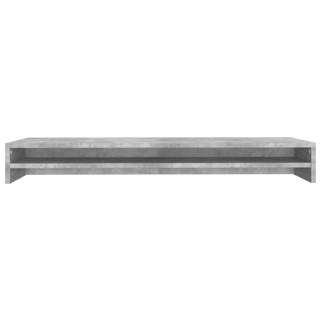 Monitor Stand Concrete Grey 100x24x13 cm Wood Material