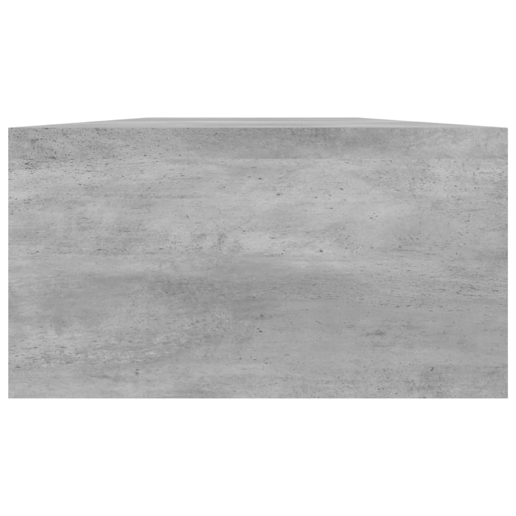 Monitor Stand Concrete Grey 100x24x13 cm Wood Material