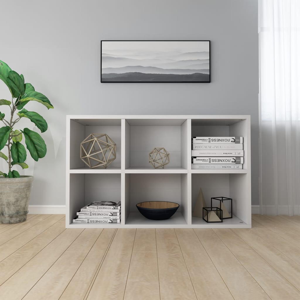 Bookcase/Sideboard White 66x30x98 cm Wood Material