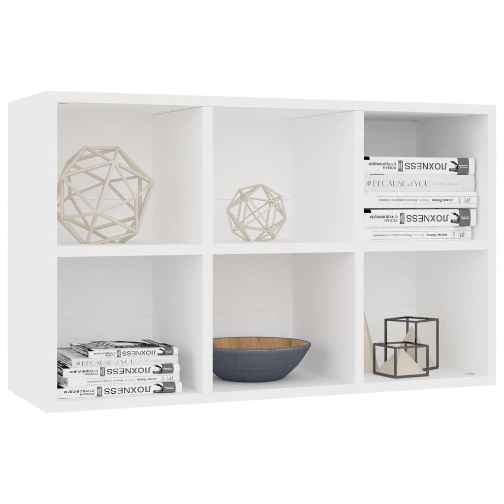 Bookcase/Sideboard White 66x30x98 cm Wood Material