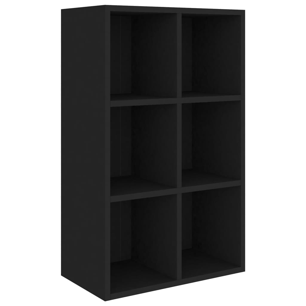 Bücherregal/Sideboard Schwarz 66x30x98 cm Holzwerkstoff