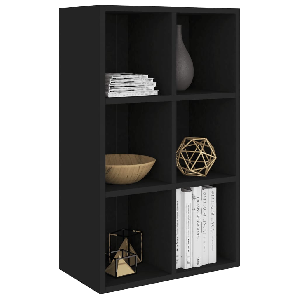 Bücherregal/Sideboard Schwarz 66x30x98 cm Holzwerkstoff