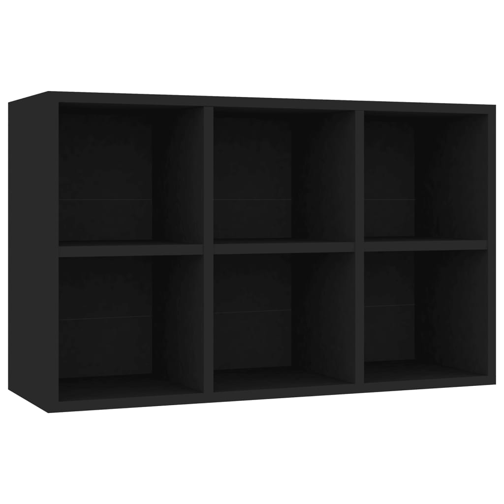 Bücherregal/Sideboard Schwarz 66x30x98 cm Holzwerkstoff