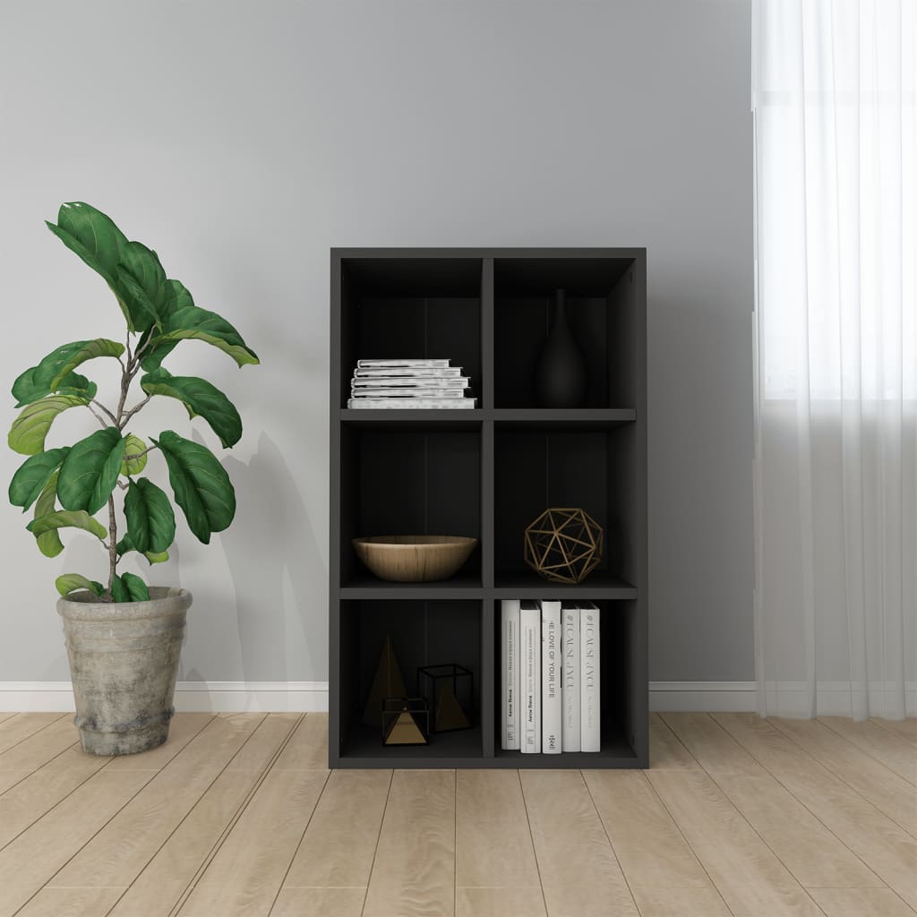 Bookcase/Sideboard Black 66x30x98 cm Wood Material