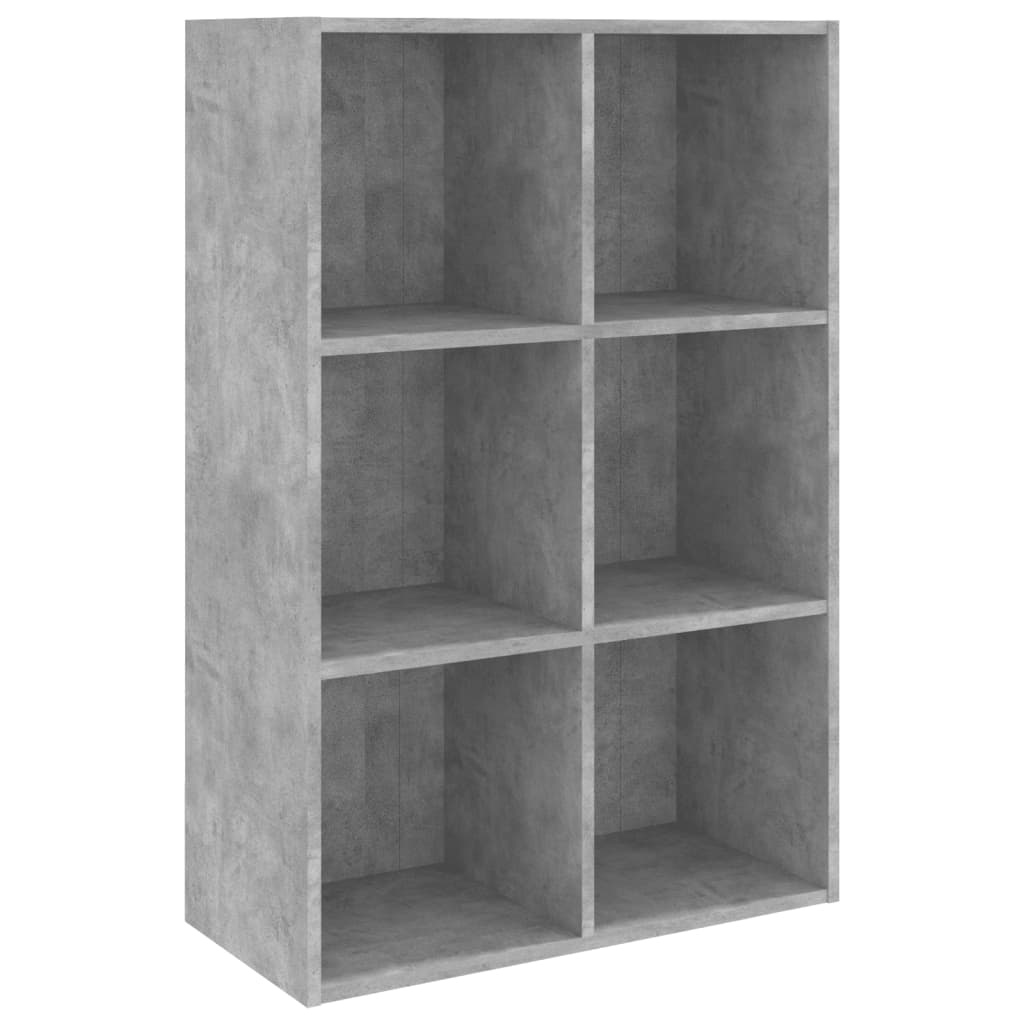 Bookshelf/Sideboard Concrete Grey 66x30x98 cm Wood Material