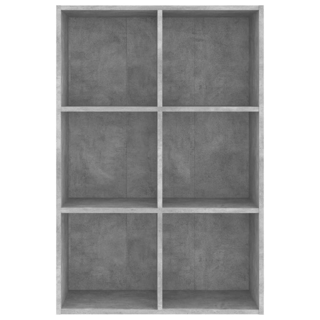 Bookshelf/Sideboard Concrete Grey 66x30x98 cm Wood Material