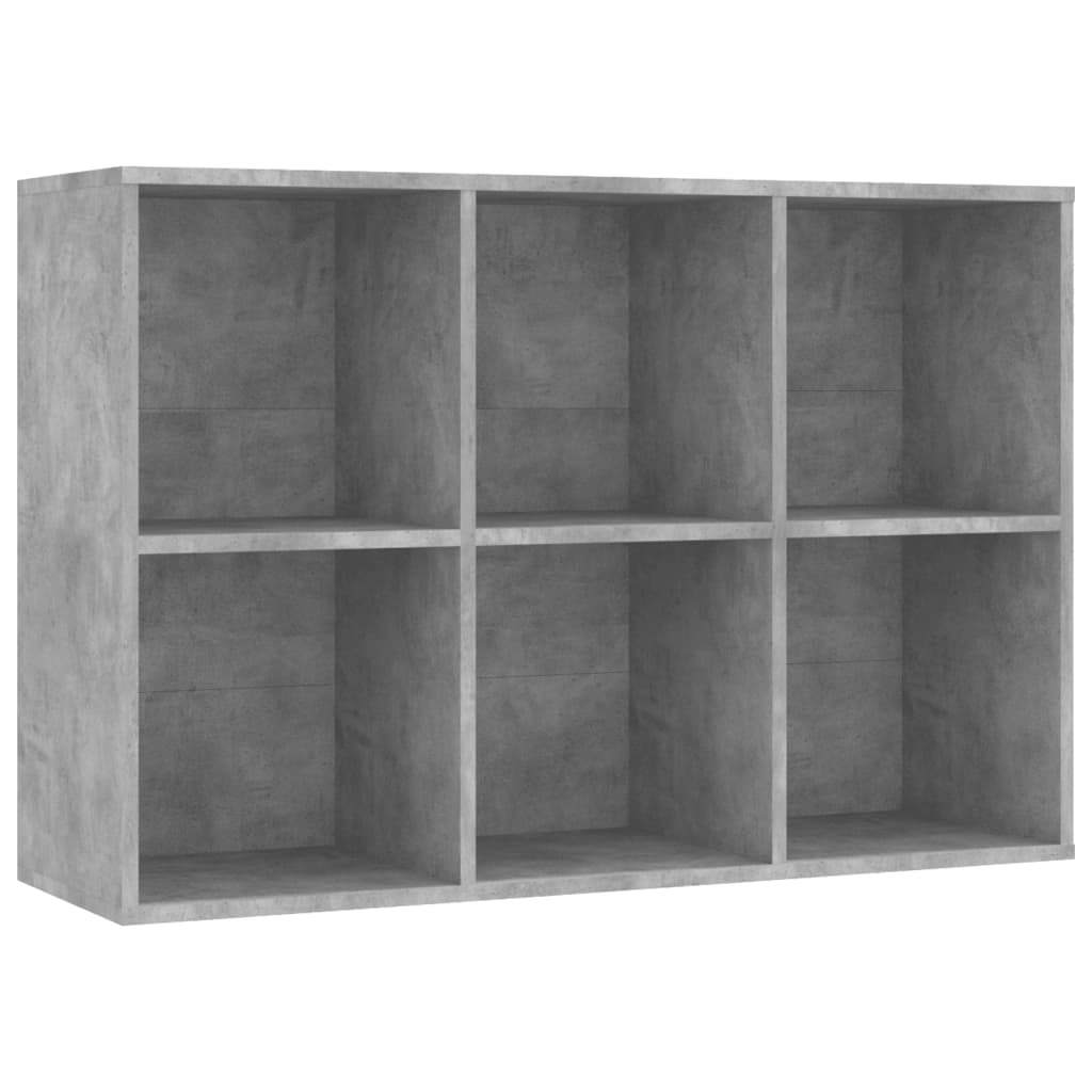 Bookshelf/Sideboard Concrete Grey 66x30x98 cm Wood Material