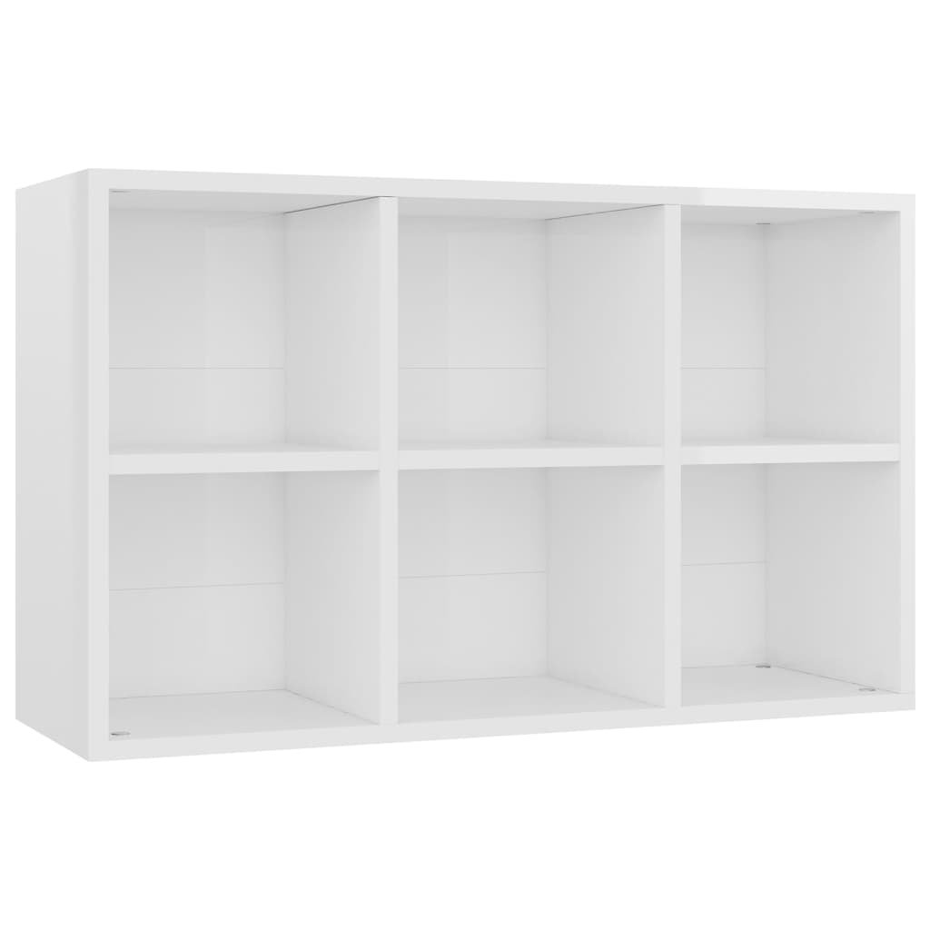 Bookcase/Sideboard High Gloss White 66x30x98 cm Wood Material