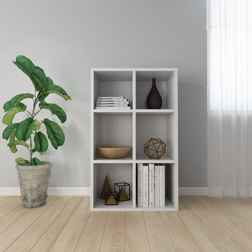 Bookcase/Sideboard High Gloss White 66x30x98 cm Wood Material