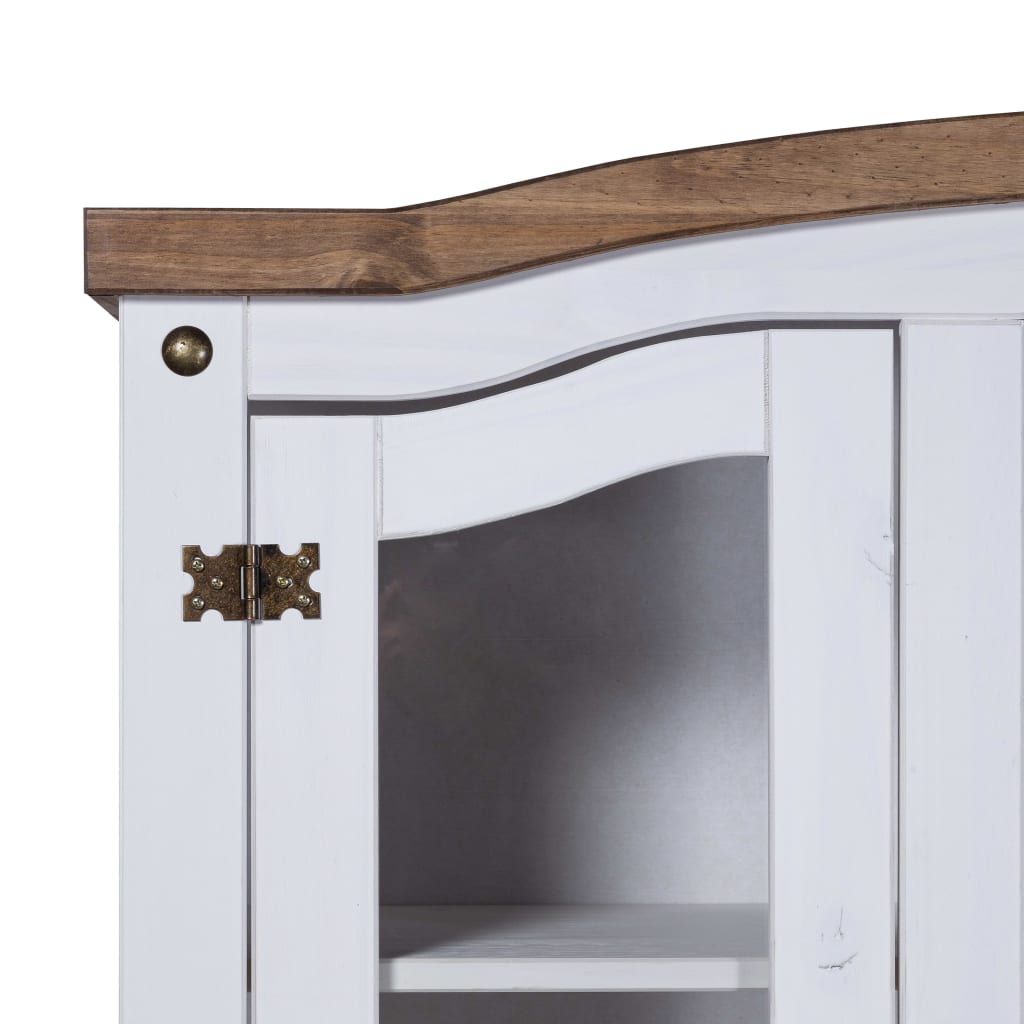 Buffetschrank Mexiko-Stil Kiefernholz Weiß