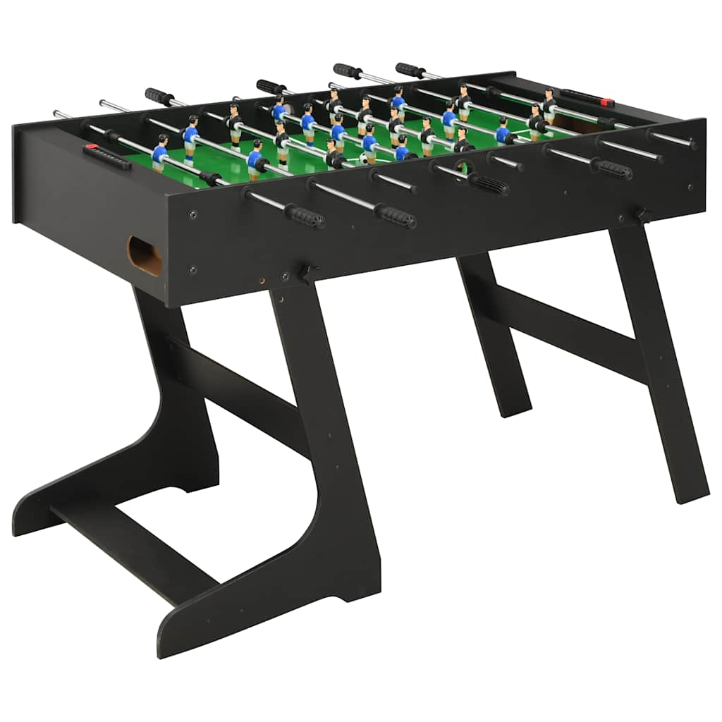 Folding Foosball Table 121 x 61 x 80 cm Black