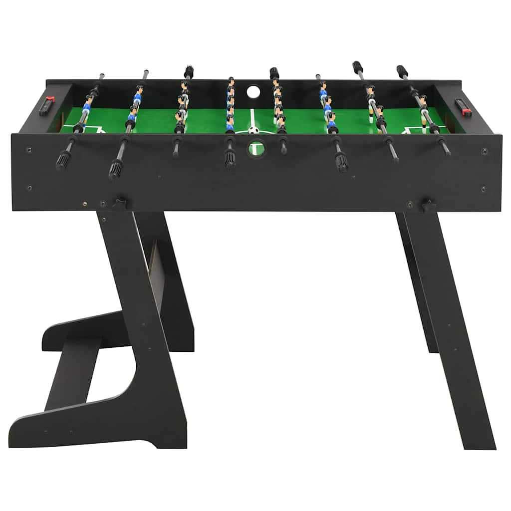 Folding Foosball Table 121 x 61 x 80 cm Black