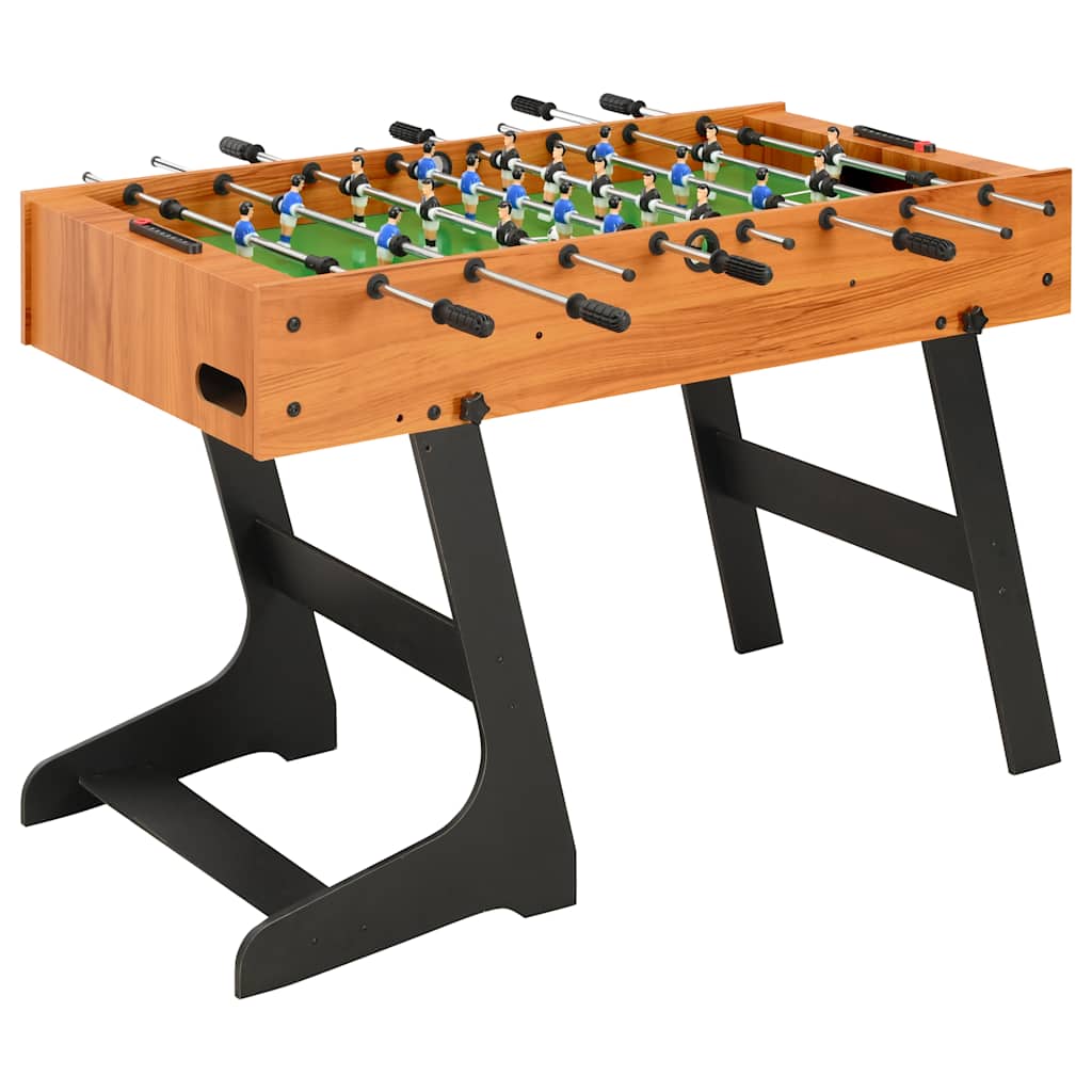 Folding Foosball Table 121 x 61 x 80 cm Light Brown