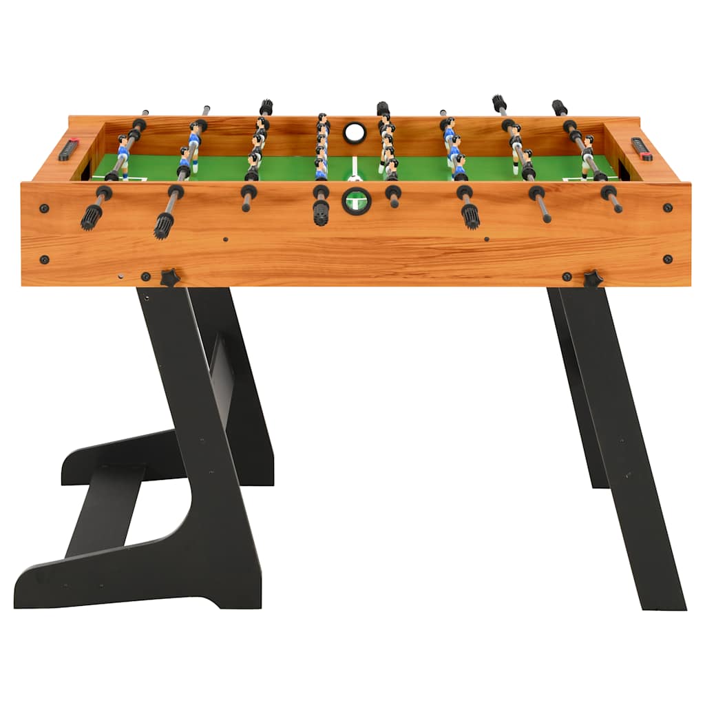 Folding Foosball Table 121 x 61 x 80 cm Light Brown