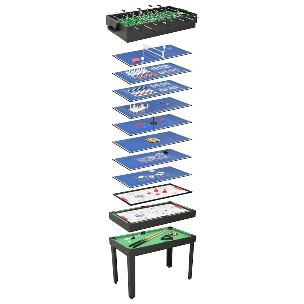 15-in-1 multigame table 121×61×82 cm black