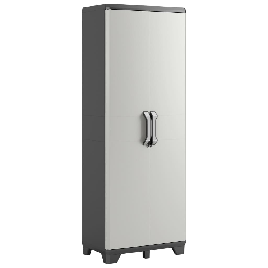 Storage Cabinet with Shelves Gear Black and Grey 182 cm