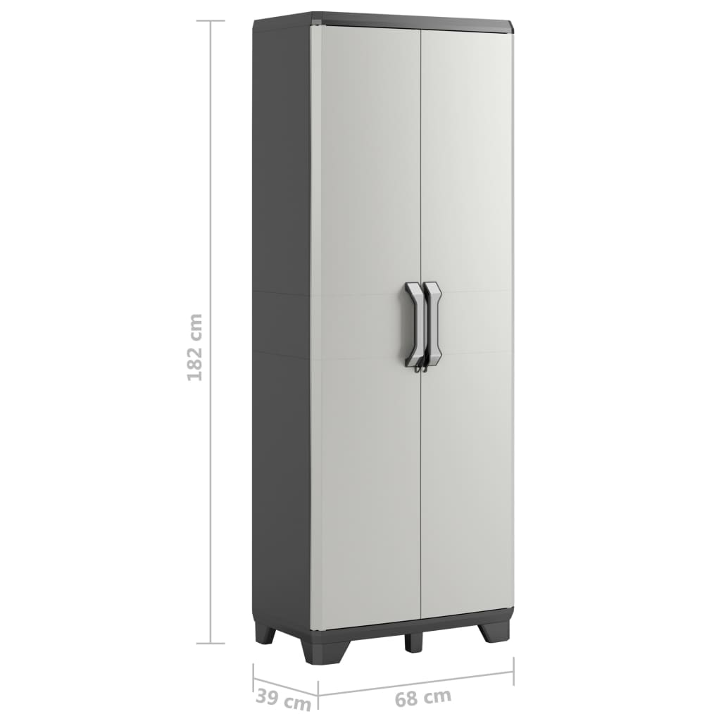 Mehrzweckschrank Gear Schwarz und Grau 182 cm