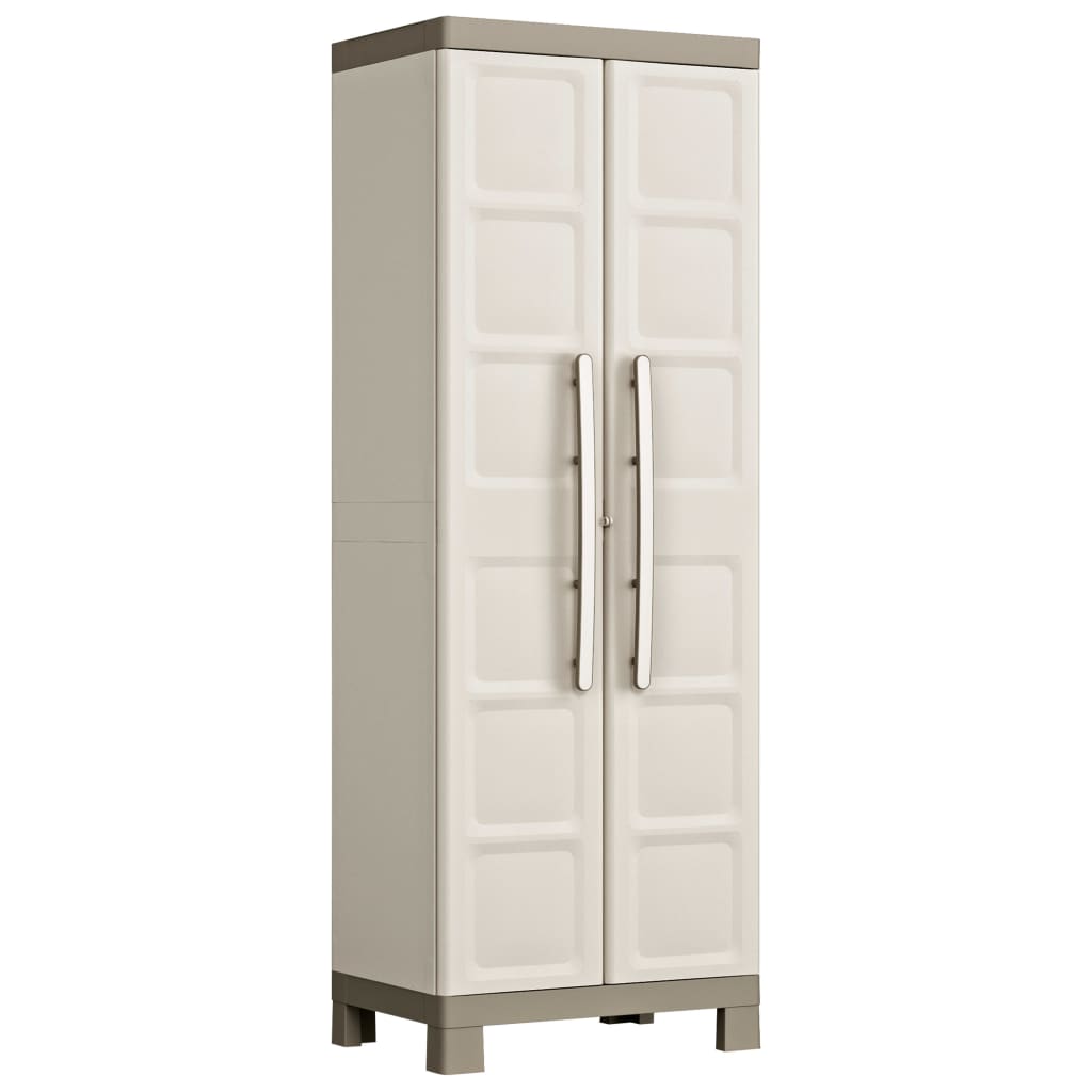 Storage cabinet with shelves Excellence Beige and Taupe 182 cm