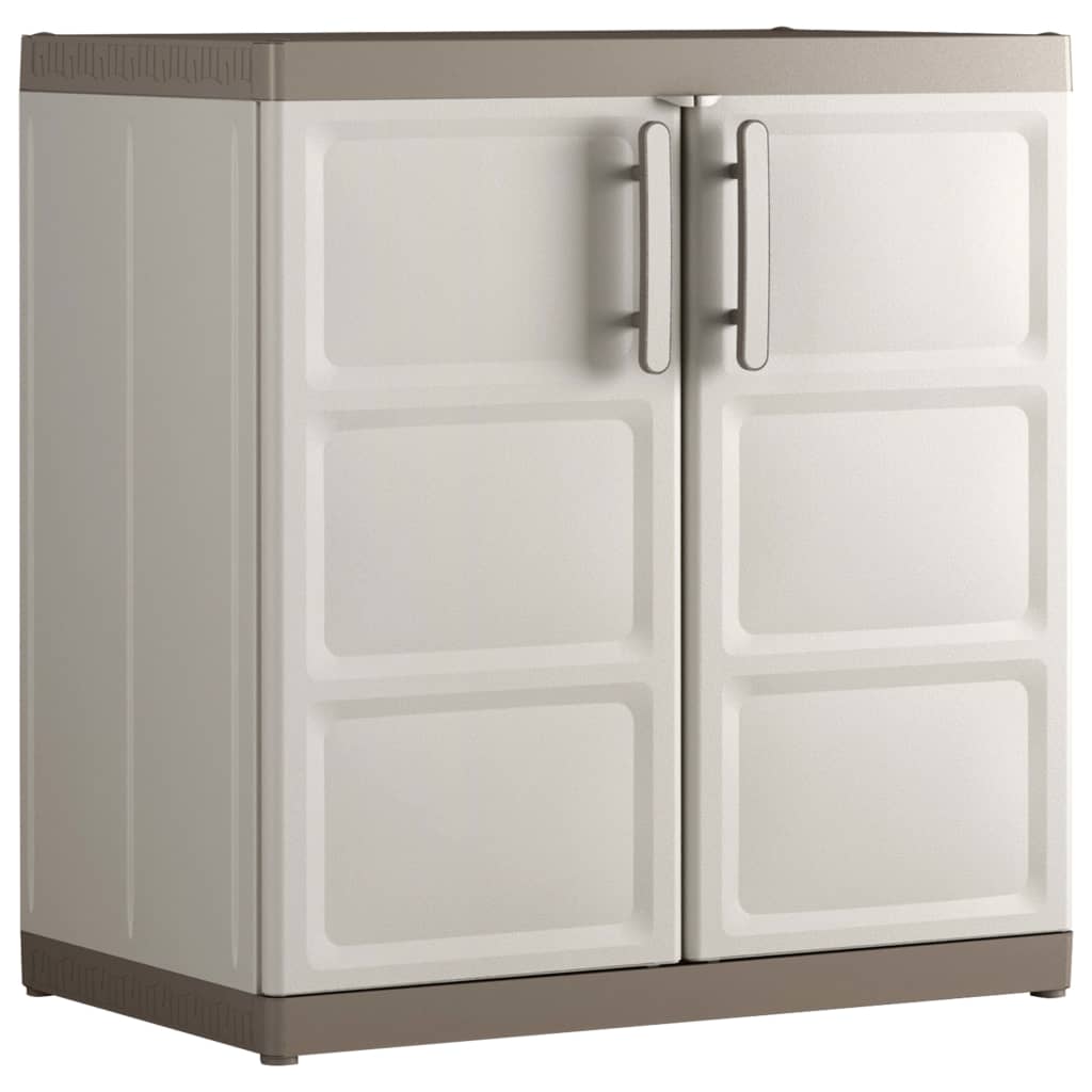 Storage Cabinet Excellence XL Low Beige and Taupe 93 cm