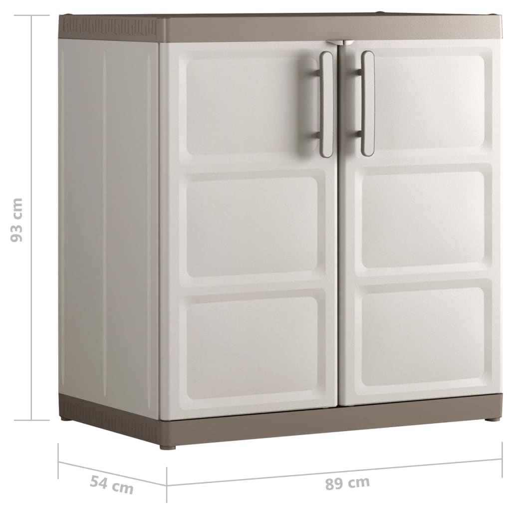 Lagerschrank Excellence XL Niedrig Beige und Taupe 93 cm