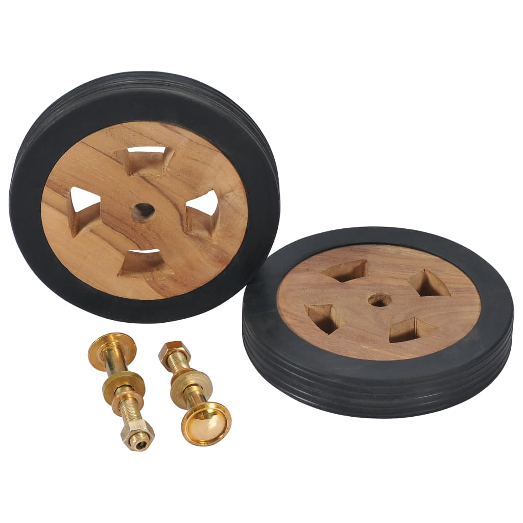 Replacement wheels for sun lounger 2 pcs. Solid wood teak