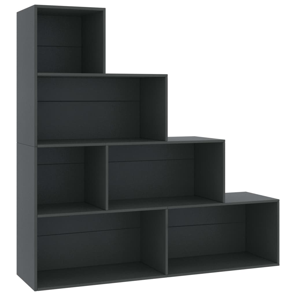 Bookshelf/Room Divider Grey 155x24x160 cm Wood Material