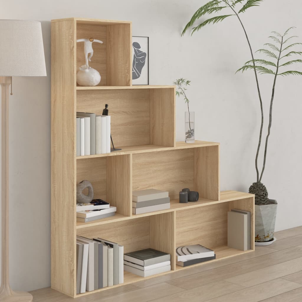 Bookshelf/Room Divider Sonoma Oak 155x24x160 cm Wood Material