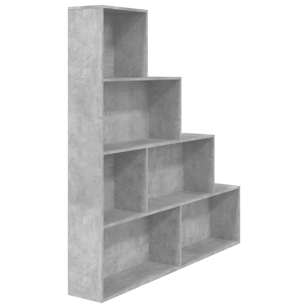 Bookshelf/Room Divider Concrete Grey 155x24x160 cm Wood Material