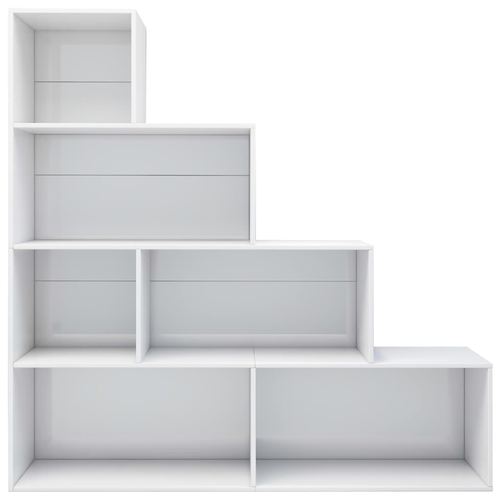 Bookshelf/Room Divider High Gloss White 155x24x160 cm