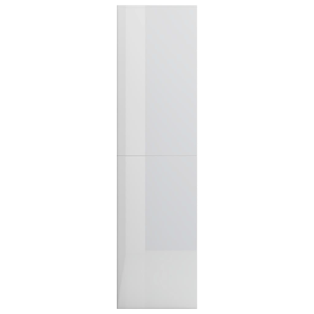 Bookshelf/Room Divider High Gloss White 155x24x160 cm