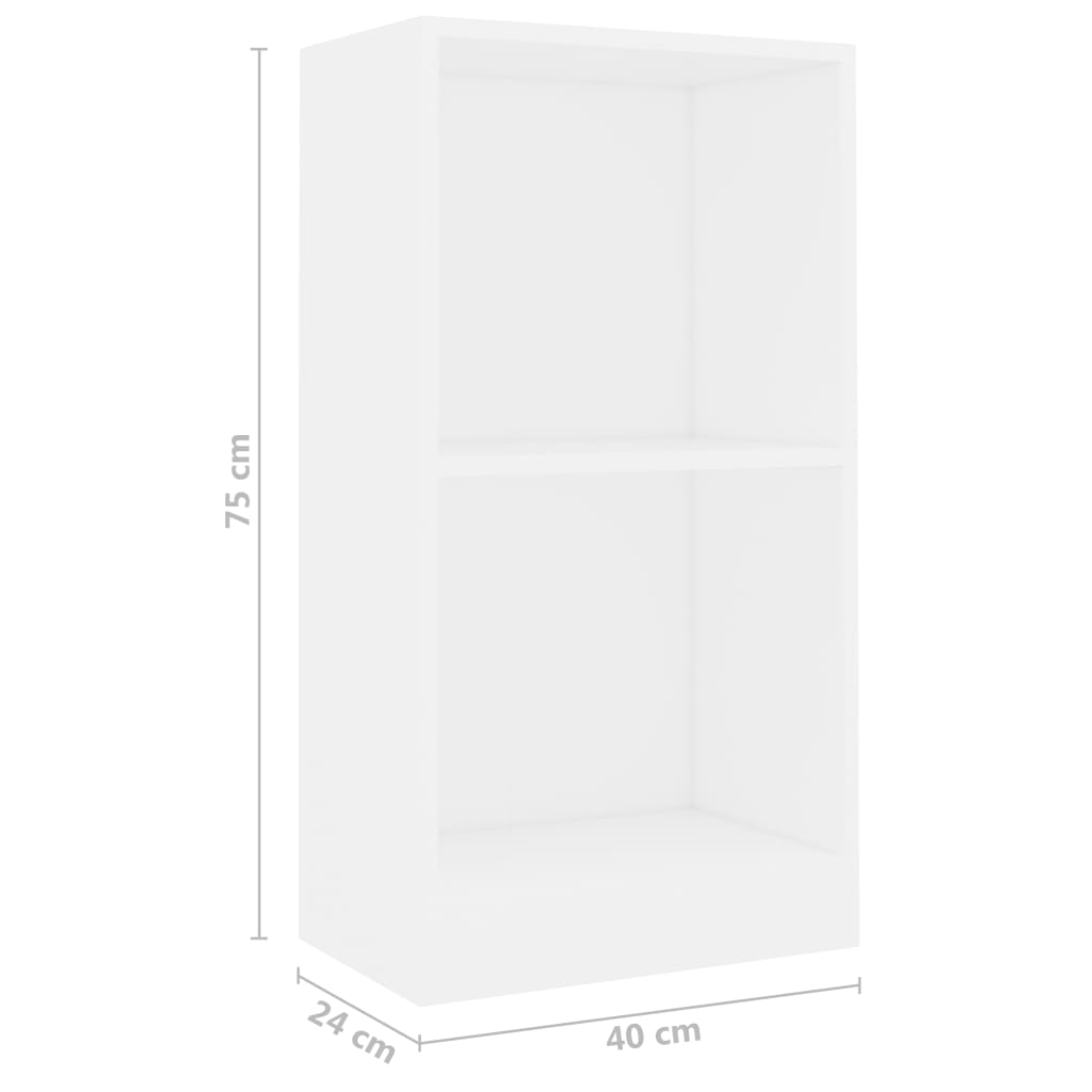 Bookshelf White 40x24x75 cm Wood Material