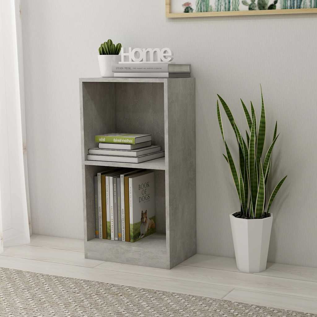 Bookshelf Concrete Grey 40x24x75 cm Wood Material