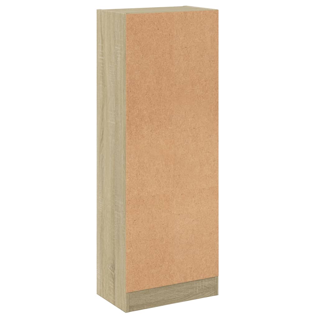 Bücherregal 3 Fächer Weiß und Sonoma 40x24x109 cm Holzwerkstoff